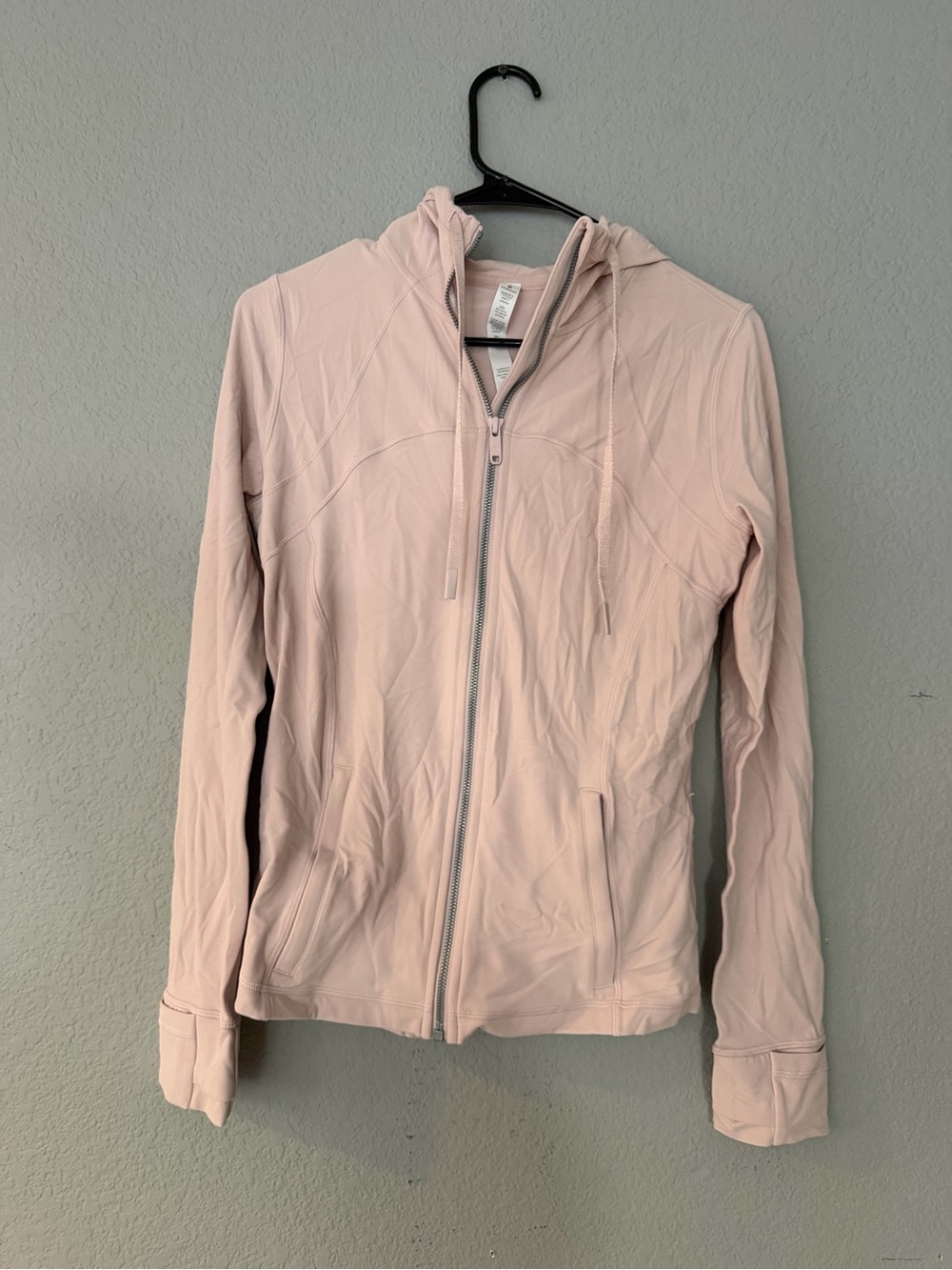 lululemon athletica Pale Pink Zip Front Hoodie Jacket